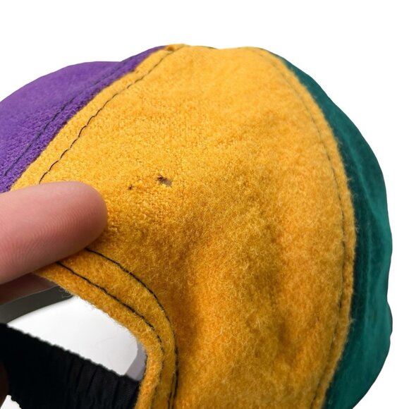 VTG Eastern Accessories Wool Blend Multi Color Colorblock Hat Elastic Strap READ - Picture 10 of 11